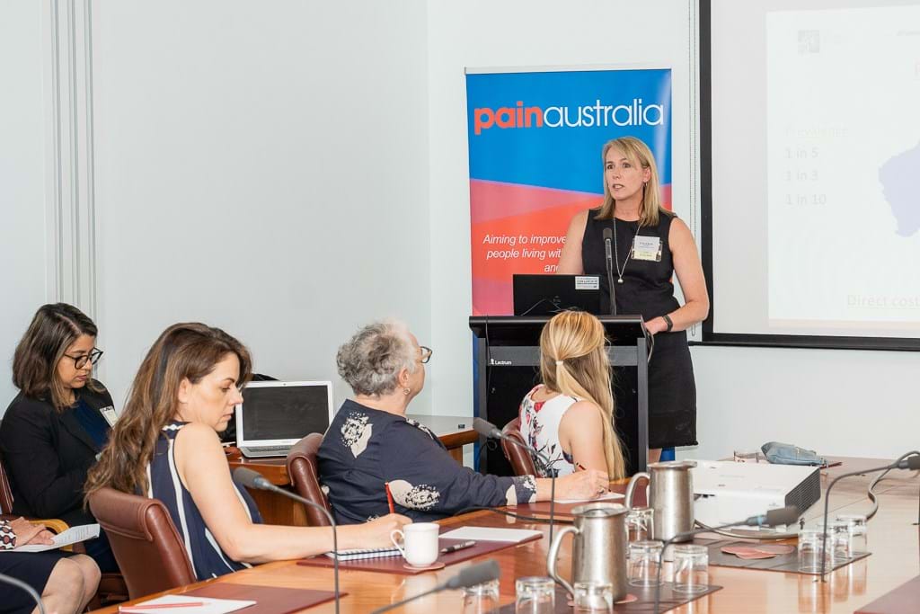 President of Australian Pain Society, Dr Anne Burke at Painaustralia National Pain Services Directory Launch.