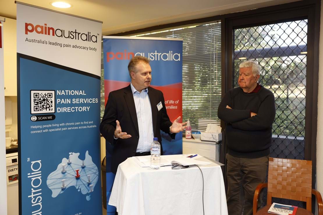 Painaustralia Board Director, Ben Tansley and Outgoing Chairman, Ian Chubb