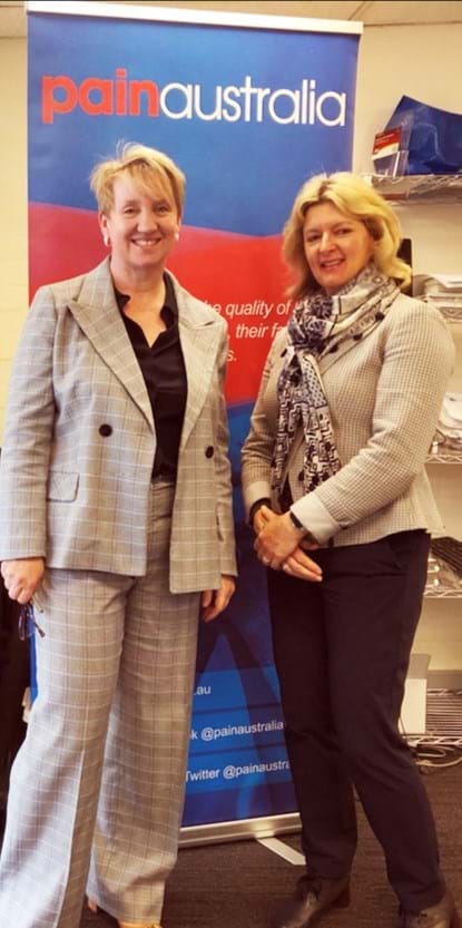 Renae Beardmore and Painaustralia CEO Carol Bennett