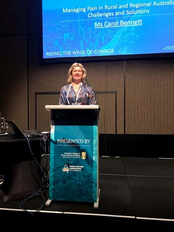 Carol Bennett presents on the challenges and solutions at the Rural Medicine Conference 2019