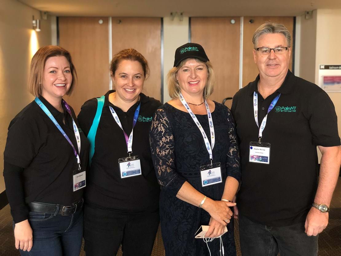 Our CEO Carol Bennett at the 15th National Rural Health Conference, pictured here with the Pain NT team