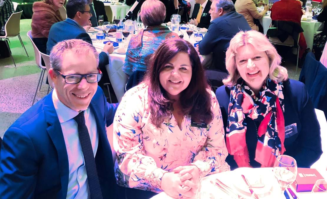 Dr Shane Jackson, Acting CEO PSA, Monika Boogs PSA and Carol Bennett at Rural Health Alliance Dinner