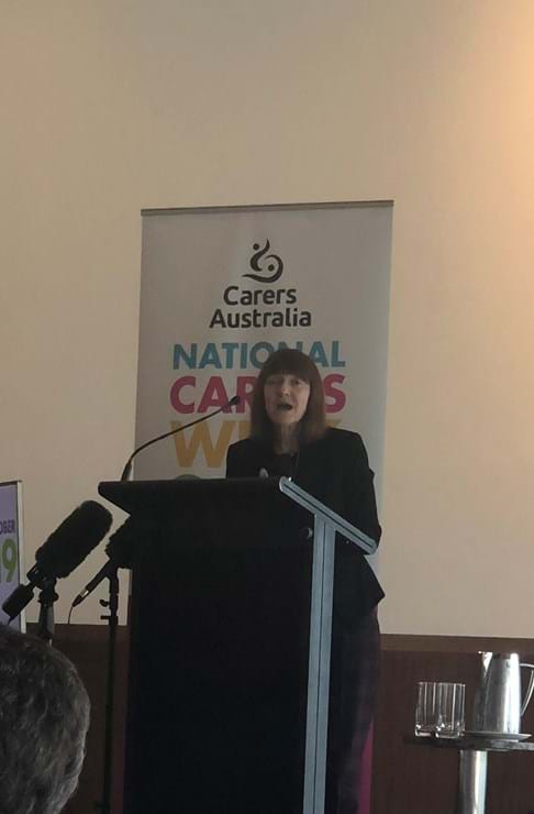 Sen Rachel Siewert, speaks at the Carers Breakfast 2019