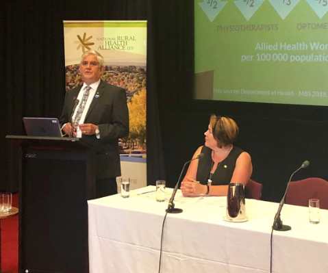Minister for Aged Care, Ken Wyatt, speaking at the National Rural Health Alliance and Parliamentary Friends of Rural and Remote Health forum